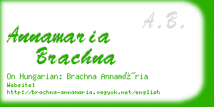 annamaria brachna business card